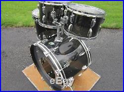 Ludwig Vistalite Big Beat Drum Set Smokey Black See Through B/o Vintages 1970s