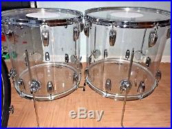 Ludwig Vistalite Clear 4 PC Drumset 26x16, 13, 16, 18