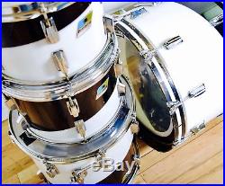 Ludwig Vistalite Pattern E black & white swirl vintage drumset kit-drums