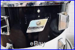 Ludwig Vistalite Pattern E black & white swirl vintage drumset kit-drums