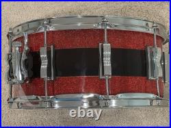 Ludwig Vitality 50th Anniversary Snare Drum 14 X 6.5 Red Sparkle / Smoke MINT