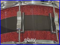 Ludwig Vitality 50th Anniversary Snare Drum 14 X 6.5 Red Sparkle / Smoke MINT