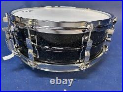 Ludwig acrolite black galaxy 14x5 snare drum