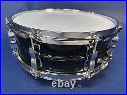 Ludwig acrolite black galaxy 14x5 snare drum