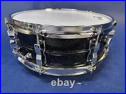 Ludwig acrolite black galaxy 14x5 snare drum