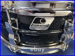 Ludwig acrolite black galaxy 14x5 snare drum