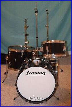 Ludwig black junior drum set used (extra snare & toms included)