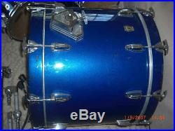 Ludwig classic maple drum set blue lacquer nice players kit sounds awesome