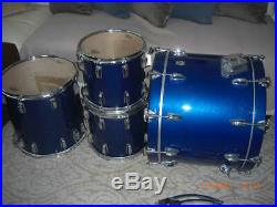 Ludwig classic maple drum set blue lacquer nice players kit sounds awesome