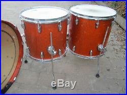 MAGNUM Maple Schlagzeug / Drumset / Shellset 22 12 14 16 / Orange Sparkle