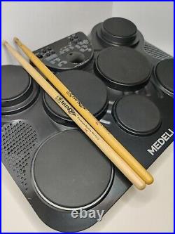 MEDELI DD308 Pro Electronic Drum Set Portable Tabletop 7 Pad
