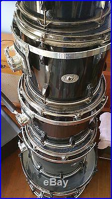 Medicine Man 6 Pc Drum Set Vign Maple Keller Shells Made In USA With Rims Mounts