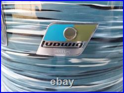 MID 70's Ludwig 3-ply Bowling Ball Oyster Blue Pearl