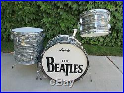 MID-SIXTIES VINTAGE Ludwig NEW YORKER SUPER CLASSIC Blue Oyster Pearl Drum set