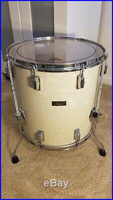 MX Pearl Off White 8 piece Accoustic Drum Set with Cymbals and Hardware