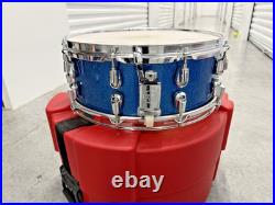 Made in Japan Yamaha Maple Custom Absolute Blue Sparkle snare 14x5.5 MINT