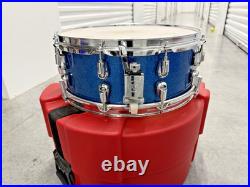 Made in Japan Yamaha Maple Custom Absolute Blue Sparkle snare 14x5.5 MINT