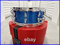 Made in Japan Yamaha Maple Custom Absolute Blue Sparkle snare 14x5.5 MINT
