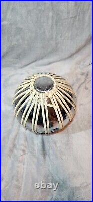 Maharaja TABLA Drum Set- Chromed Brass Bayan, Dayan, BLUE Cushions/Cover, Hammer