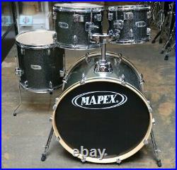 Mapex 4pc QR Series Drum Set Black Sparkle