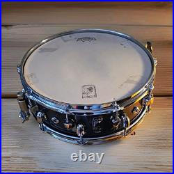 Mapex Black Panther Metal Snare Drum with 2.3mm Power Hoops, Black Shell