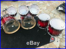 Mapex M Birch Double Bass Drum Set kit! 10,12,13,16,18, two 22