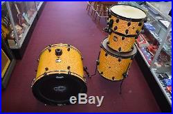 Mapex Mydentity 22 16 12 & 14 snare Maple Yellow wave drumset drum kit