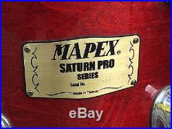 Mapex Saturn Pro Series 5 Piece Drum Set wine red lacquer 10,12,14,16,22