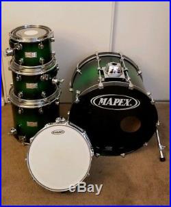 Mapex Saturn Signature Series 5-Piece Drumset, Excellent Cond, Green Apple Burst