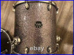 Maple Saturn IV drums walnut/maple shell pack in granite sparkle used drumset