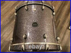 Maple Saturn IV drums walnut/maple shell pack in granite sparkle used drumset