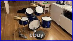 Medini by Cecilio. 5 piece Drum Set for Kids. Blue Used / New Condition