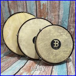 Meinl 3-Piece Frame Drum Set, Red Metal Shell with Hide Heads