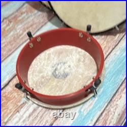 Meinl 3-Piece Frame Drum Set, Red Metal Shell with Hide Heads