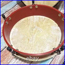 Meinl 3-Piece Frame Drum Set, Red Metal Shell with Hide Heads