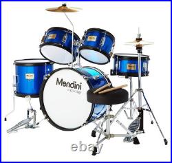 Mendini by Cecilio Kids Drum Set 5 Piece Full 16in Youth Drumset with Bass