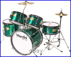 Mendini by Cecilio MJDS-5-GN 16 Inches Kids Drum Set, 5 Pieces Green Metallic