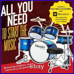 Mendini by Cecilio MJDS-5-WR Kids 16 Drum Set, 5 Pieces Red Wine Metallic Mendini by Cecilio MJDS-5-WR Kids 16 Drum Set, 5 Pieces Red Wine Metallic