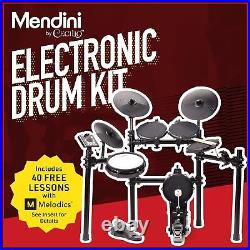 Mendini by Cecilio TJ-1 Electric Drum Set Kit for Kids and Adults 8 Pieces