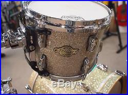 NICE Pearl Masters ALL Maple 3 pc. Drum set Silver Sparkle 18x16 Kick WorldShip