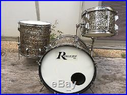 NICE! Rogers Holiday set with matching Powertone snare-Black Onyx