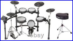 NUX DM-8 Electronic Drum Kit with Module, Kick Pedal, Throne, Sticks USB/MIDI