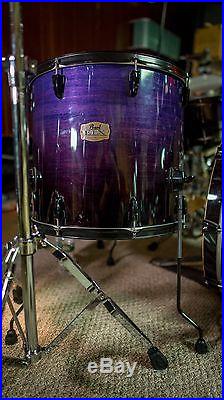 NYC local Pearl Drum Set (Huge/ Rare sizes & color) + Sabian cymbals + cases