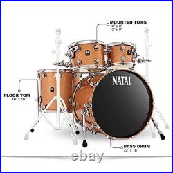 Natal Cafe Racer US Fusion 22 4-Piece Shell Pack with22 Bass C Sparkle Refurb