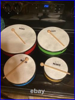 Nino Percussion 4-Piece Hand Drum Set NINOSET6 Brand New Frame Drums