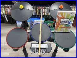 Nintendo Wii Band Hero Drum Kit Set with Kick Pedal & Game Tested Activision