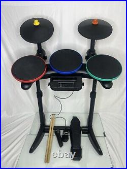 Nintendo Wii Guitar Hero World Tour Drum set Complete And Microphone Tested