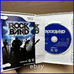 Nintendo Wii Rock Band Special Edition Bundle Guitar Drums Game Mic Dongle Box