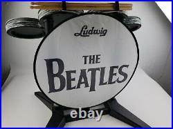 Nintendo Wii The Beatles Rock Band Set Drums, Hofner Guitar NO Dongles