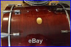 Noble & Cooley CD Maple 5 pc Drum Set Cherry Gloss Finish w Pearl Optimounts Etc